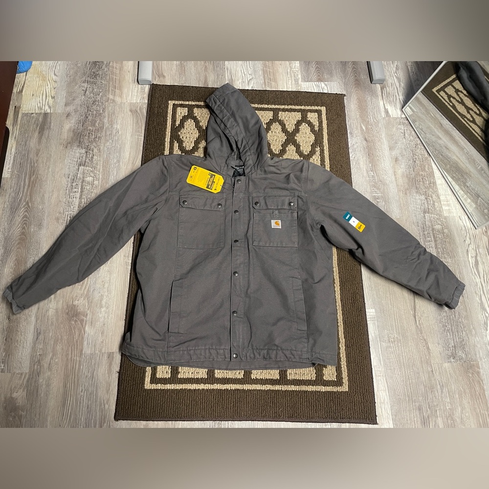 Carhartt Men’s XL Sherpa-Lined Utility Jacket - Relaxed Fit - Washed Duck